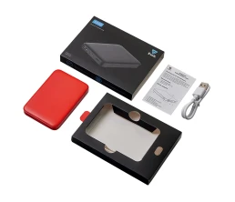 Внешний аккумулятор «Simp», 5000 мАч, красный