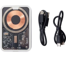 Беспроводной магнитный внешний аккумулятор с QC\PD «MagnifIQ», 10000 мАч, 15 Вт, белый