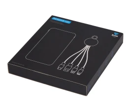 Набор из внешнего акуумулятора и универсального кабеля с подсветкой лого «Reserve LED», 10000mAh, темно-синий