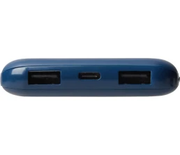 Набор из внешнего акуумулятора и универсального кабеля с подсветкой лого «Reserve LED», 10000mAh, темно-синий