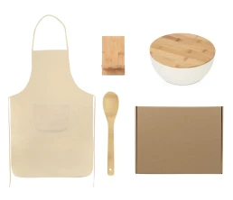 Подарочный набор с салатником, фартуком и подставкой