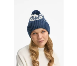 Шапка Wintertude, синяя с белым
