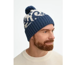 Шапка Wintertude, синяя с белым