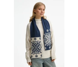 Шарф Wintertude M, синий с белым