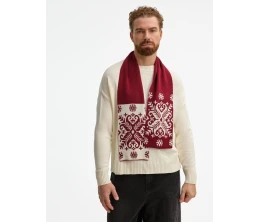 Шарф Wintertude M, красный с белым