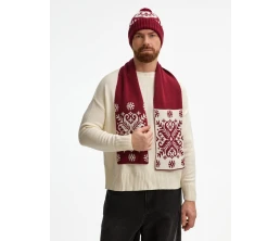 Шарф Wintertude M, красный с белым