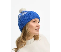 Шапка Holidale, синяя с молочным