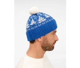 Шапка Holidale, синяя с молочным