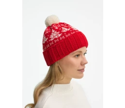Шапка Holidale, красная с молочным