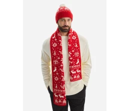 Шапка Holidale, красная с молочным