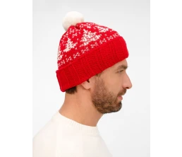 Шапка Holidale, красная с молочным