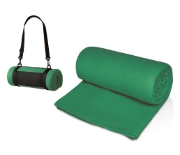 Плед «Нежность» с плечевым ремнем, зеленый