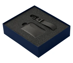 Подарочный набор Long River: картхолдер, ремешок для ключей (без лого Long River), синяя коробка