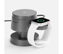 Станция беспроводной зарядки с подсветкой Lume, серая