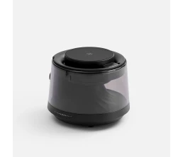 Bluetooth-колонка с подсветкой и беспроводной зарядкой Quantium, черная Bluetooth-колонка с подсветкой и беспроводной зарядкой Quantium, черная