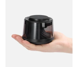 Bluetooth-колонка с подсветкой и беспроводной зарядкой Quantium, черная Bluetooth-колонка с подсветкой и беспроводной зарядкой Quantium, черная
