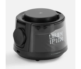 Bluetooth-колонка с подсветкой и беспроводной зарядкой Quantium, черная