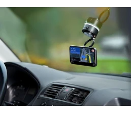 Вакуумный магнитный держатель airFix, черный с серым