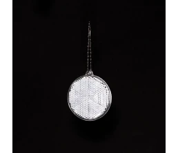 Пешеходный светоотражатель с цепочкой «Круг», белый