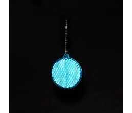 Пешеходный светоотражатель с цепочкой «Круг», синий