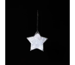 Пешеходный светоотражатель с цепочкой «Звезда», белый