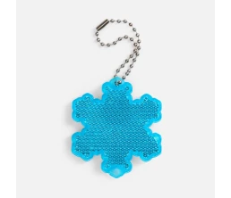 Пешеходный светоотражатель с цепочкой «Снежинка», синий