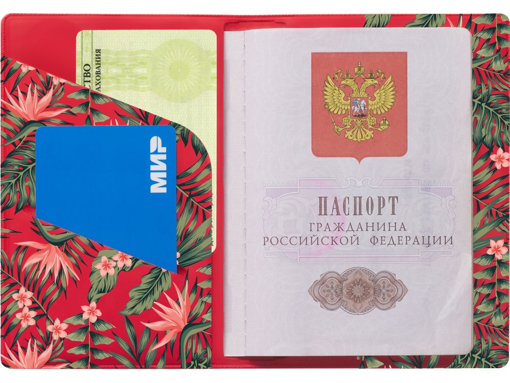 Обложка для паспорта с возможностью полноцветной УФ-печати, софт-тач Обложка для паспорта с возможностью полноцветной УФ-печати, софт-тач