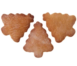 Набор новогодних имбирных печений в форме елочки