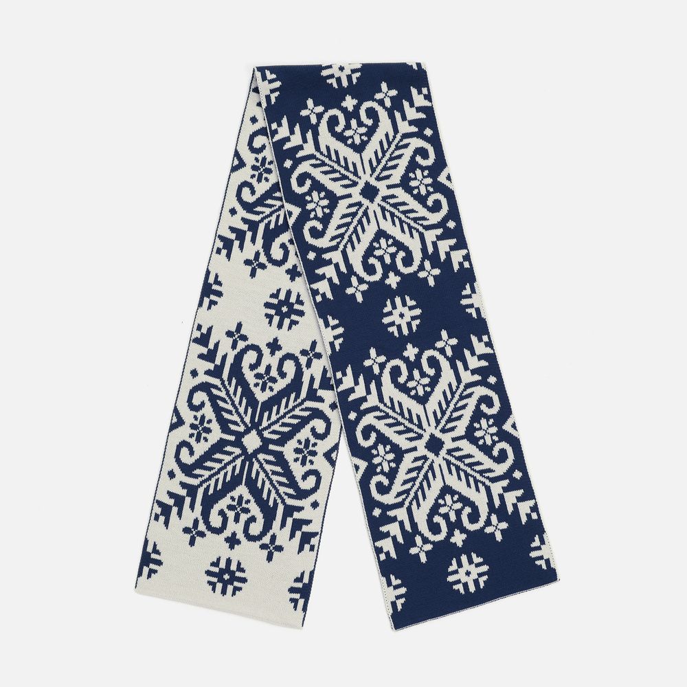 Шарф Wintertude L, синий с белым Шарф Wintertude L, синий с белым