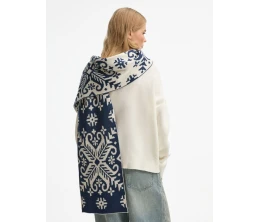 Шарф Wintertude L, синий с белым