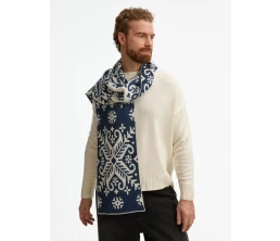 Шарф Wintertude L, синий с белым