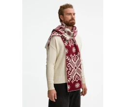 Шарф Wintertude L, красный с белым