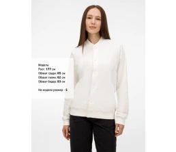 Бомбер унисекс Nuppu, молочно-белый