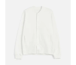 Бомбер унисекс Nuppu, молочно-белый