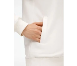 Бомбер унисекс Nuppu, молочно-белый