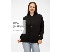 Бомбер унисекс AtmosWear, черный