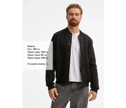 Бомбер унисекс AtmosWear, черный