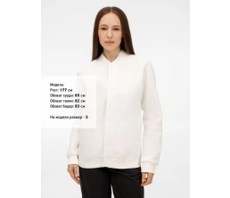 Бомбер унисекс AtmosWear, молочно-белый