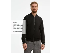 Бомбер унисекс Townie, черный