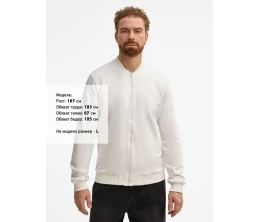 Бомбер унисекс Townie, молочно-белый