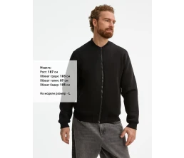 Бомбер унисекс Estado, черный