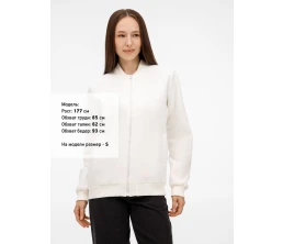 Бомбер унисекс Estado, молочно-белый