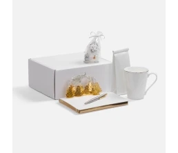 Набор «Планы на счастье», белый с золотистым Набор «Планы на счастье», белый с золотистым