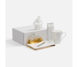 Набор «Планы на счастье», белый с золотистым