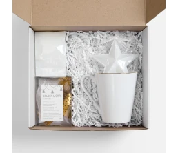 Набор «Планы на счастье», белый с золотистым