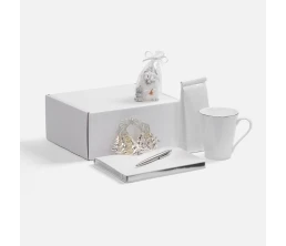 Набор «Планы на счастье», белый с серебристым Набор «Планы на счастье», белый с серебристым