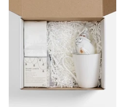 Набор «Планы на счастье», белый с серебристым Набор «Планы на счастье», белый с серебристым