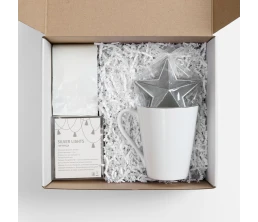 Набор «Планы на счастье», белый с серебристым