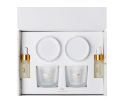 Набор для создания 2-х ароматических свечей: амбра и табак/маракуйя, сандал и пачули