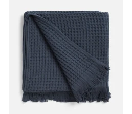 Плед вафельный Elenglect, темно-серый